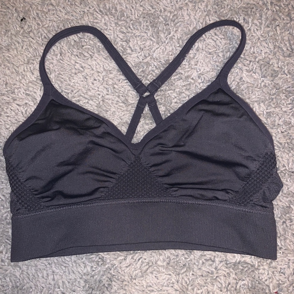 Purple Nike sports bra